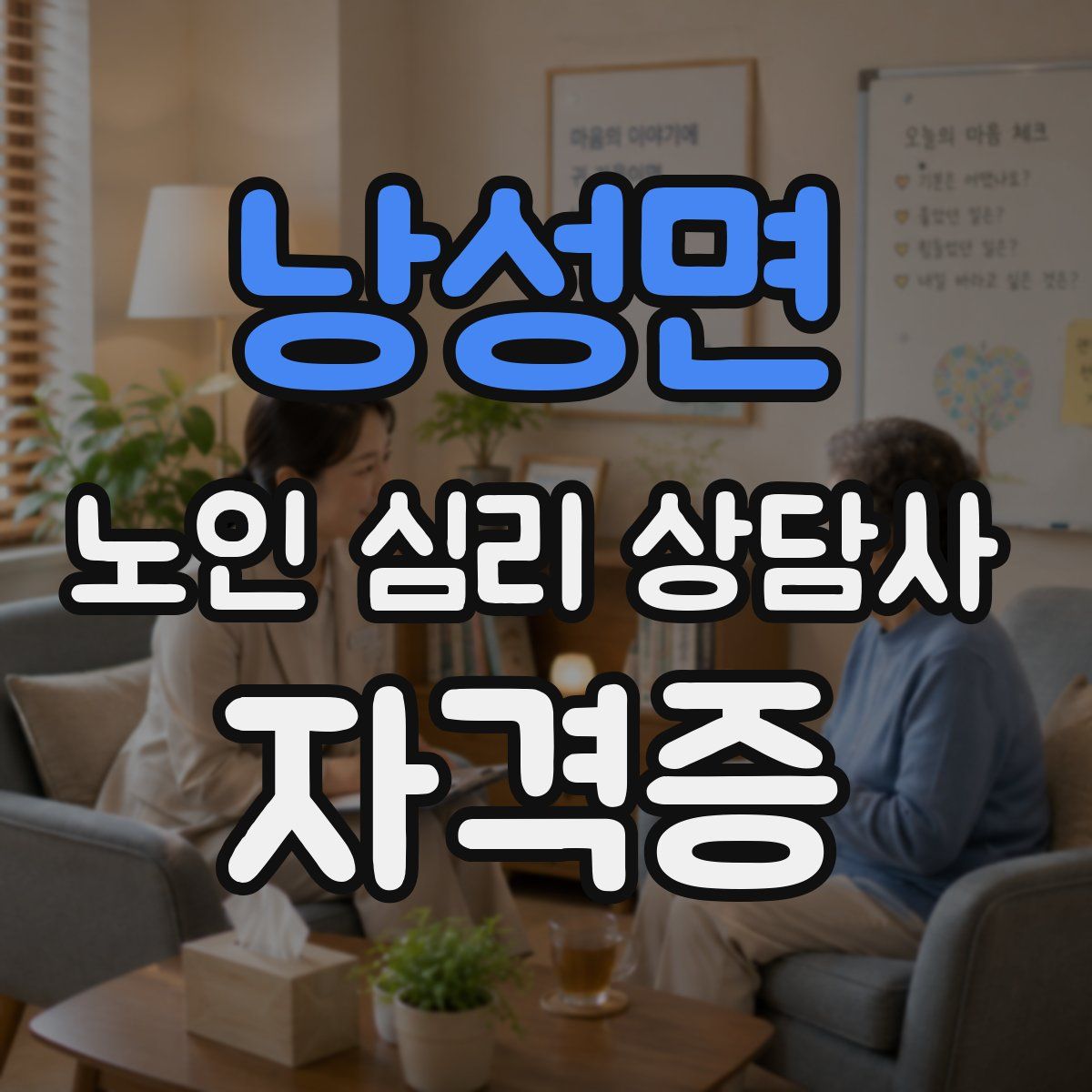낭성면 노인 심리 상담사 자격증