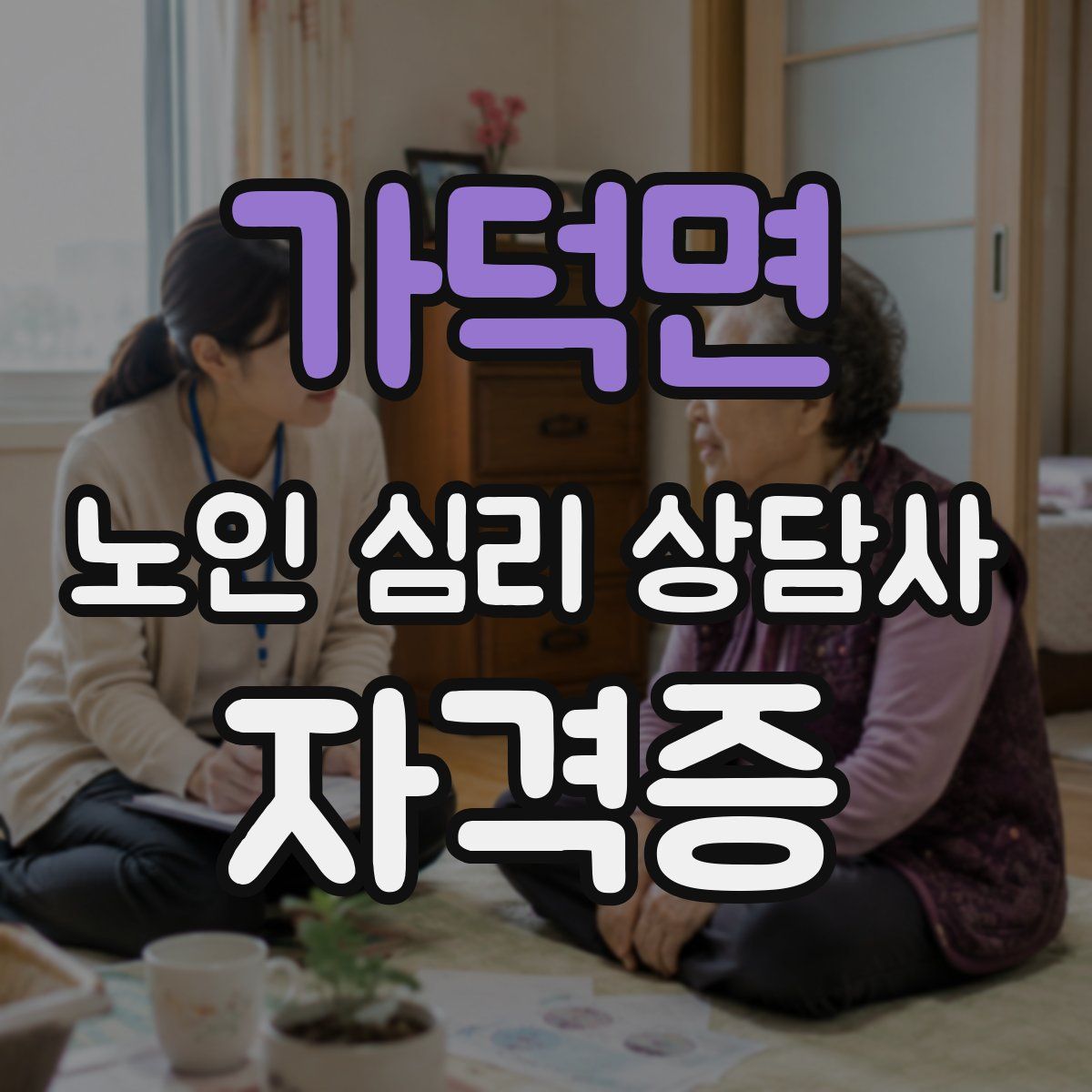 가덕면 노인 심리 상담사 자격증