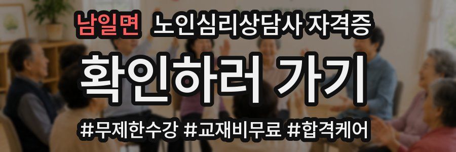 남일면 노인 심리 상담사 자격증
