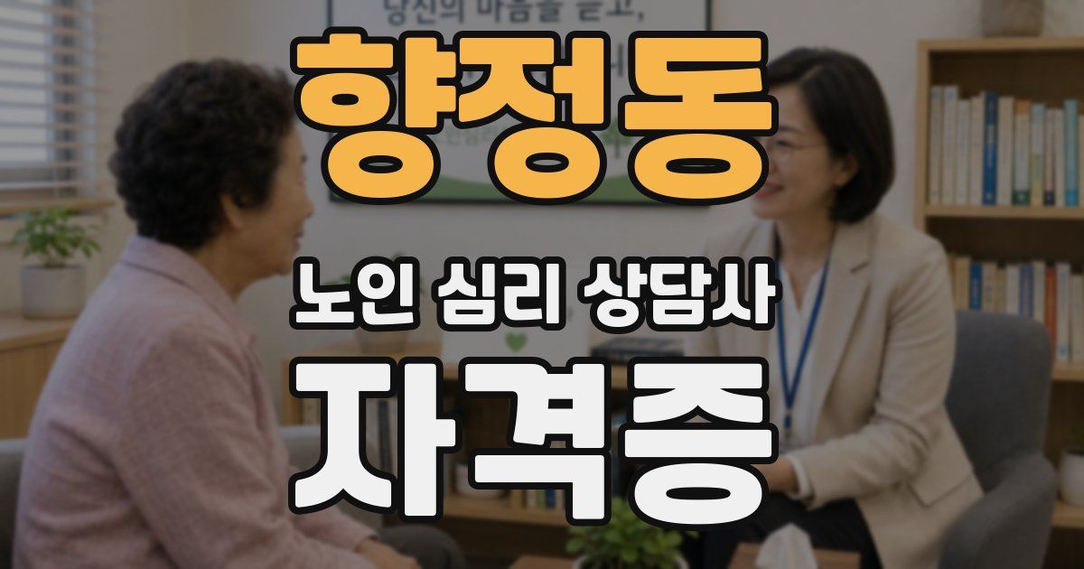 향정동 노인 심리 상담사 자격증