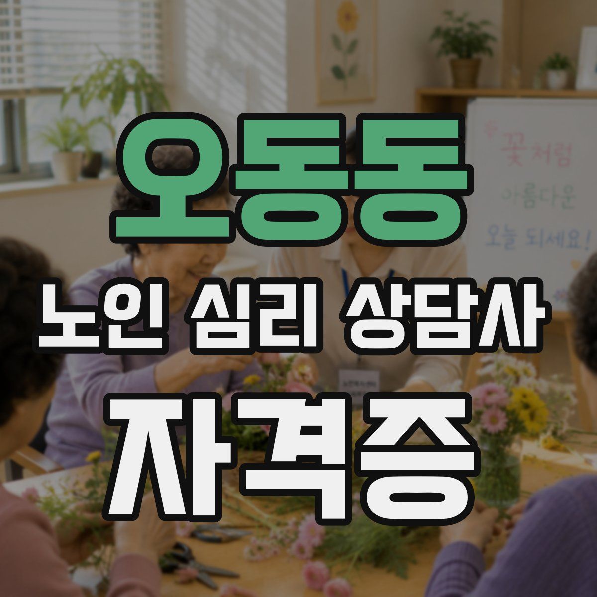 오동동 노인 심리 상담사 자격증