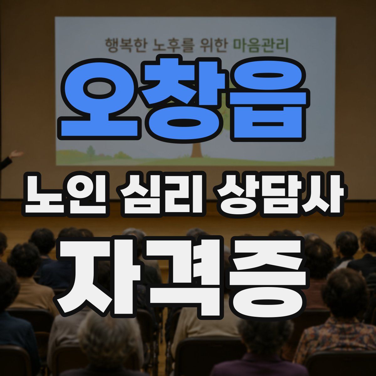 오창읍 노인 심리 상담사 자격증