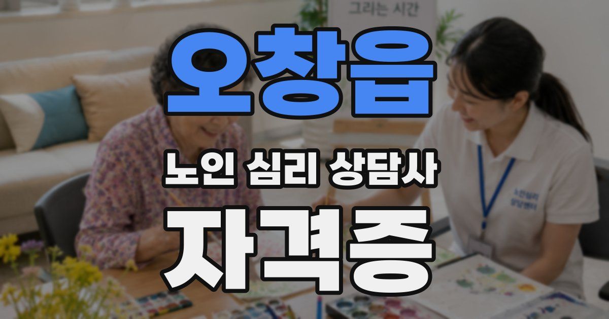 오창읍 노인 심리 상담사 자격증