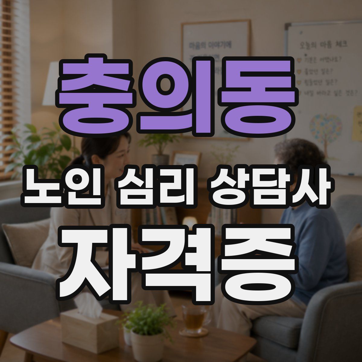 충의동 노인 심리 상담사 자격증