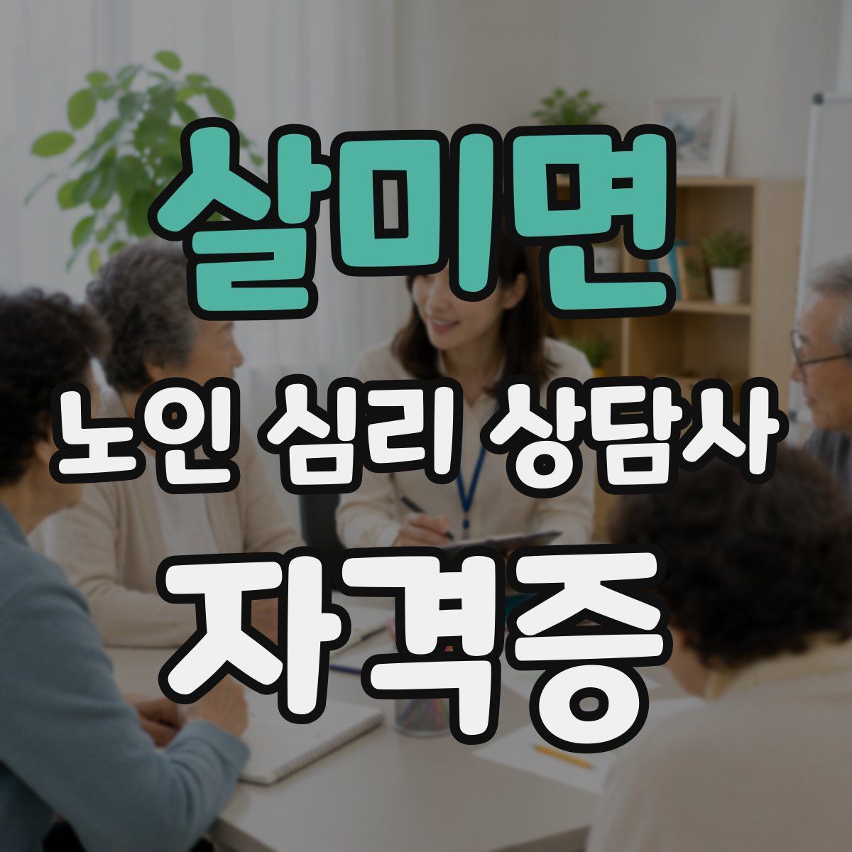 살미면 노인 심리 상담사 자격증