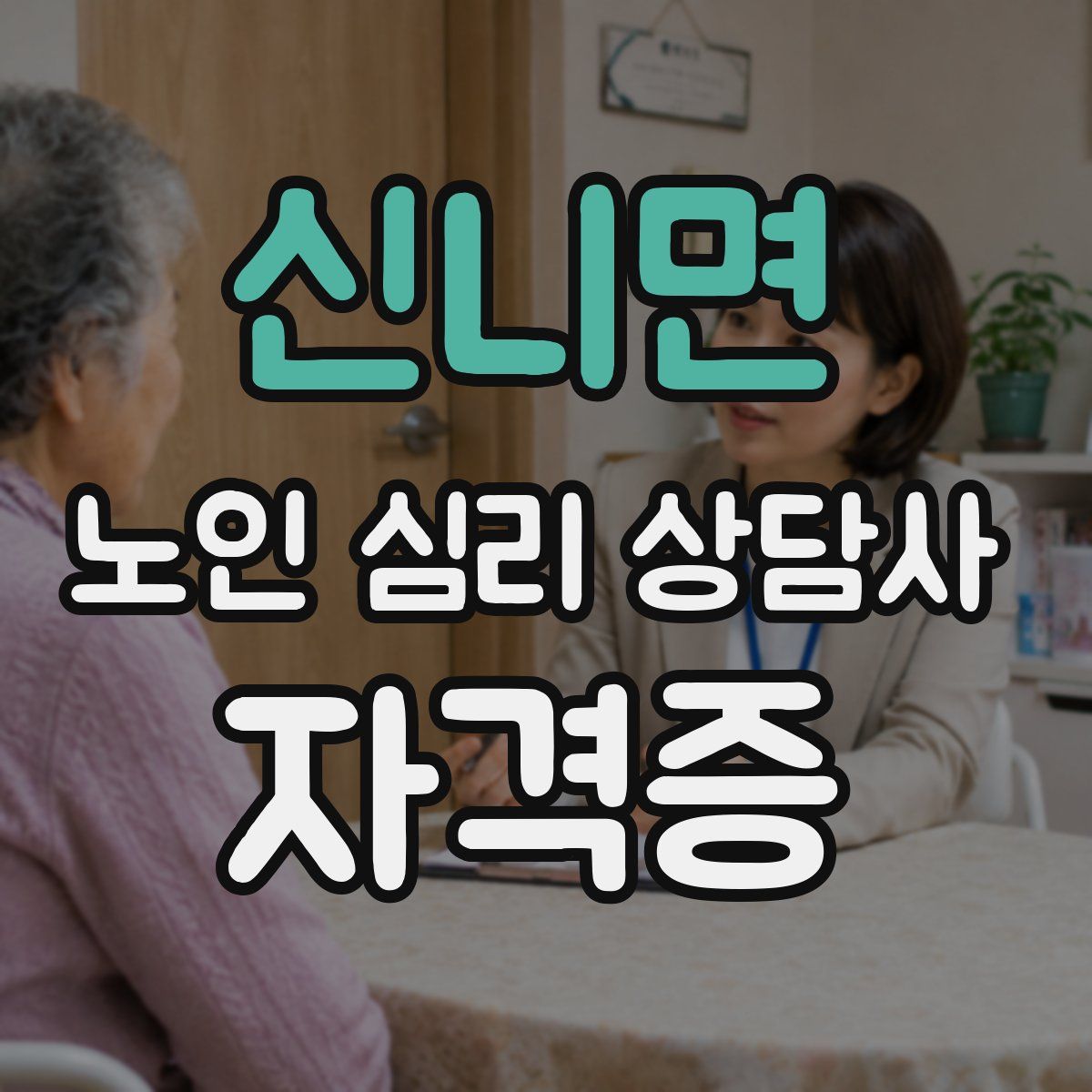 신니면 노인 심리 상담사 자격증
