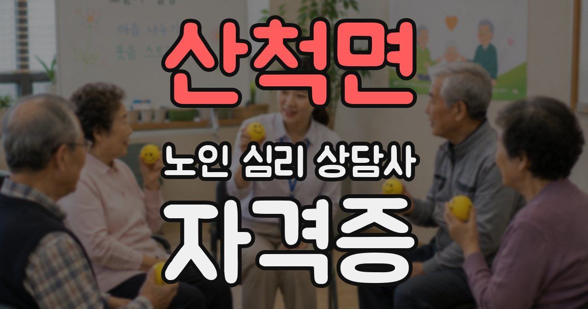 산척면 노인 심리 상담사 자격증