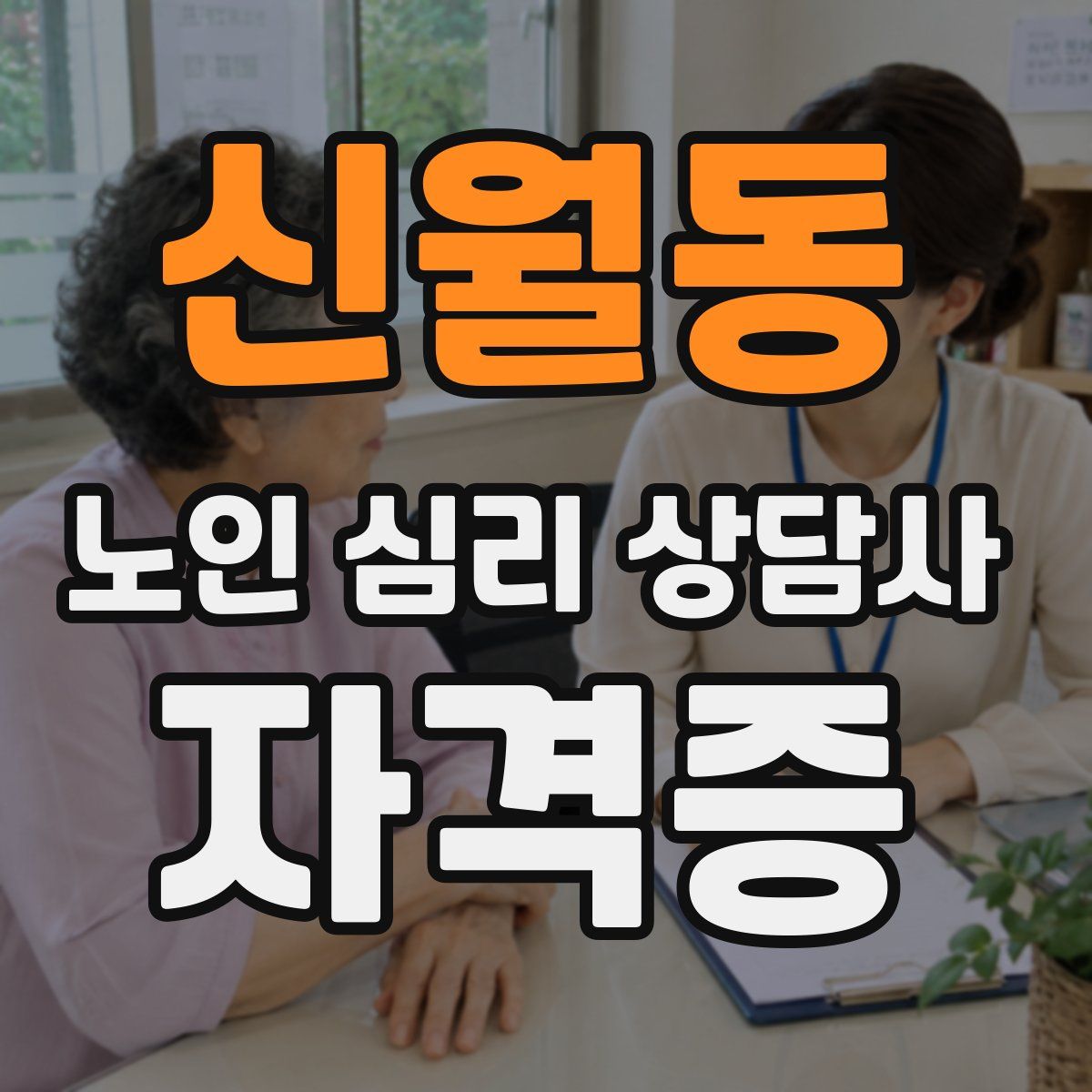 신월동 노인 심리 상담사 자격증