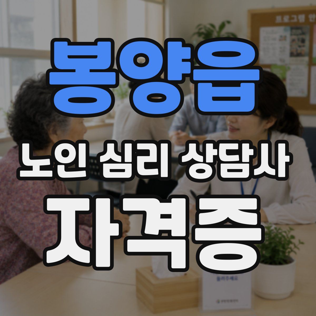 봉양읍 노인 심리 상담사 자격증
