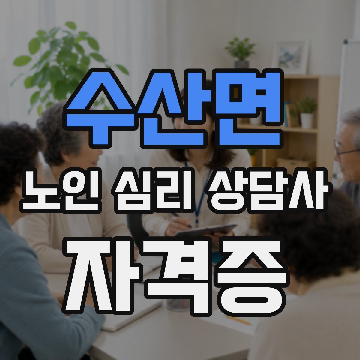 수산면 노인 심리 상담사 자격증