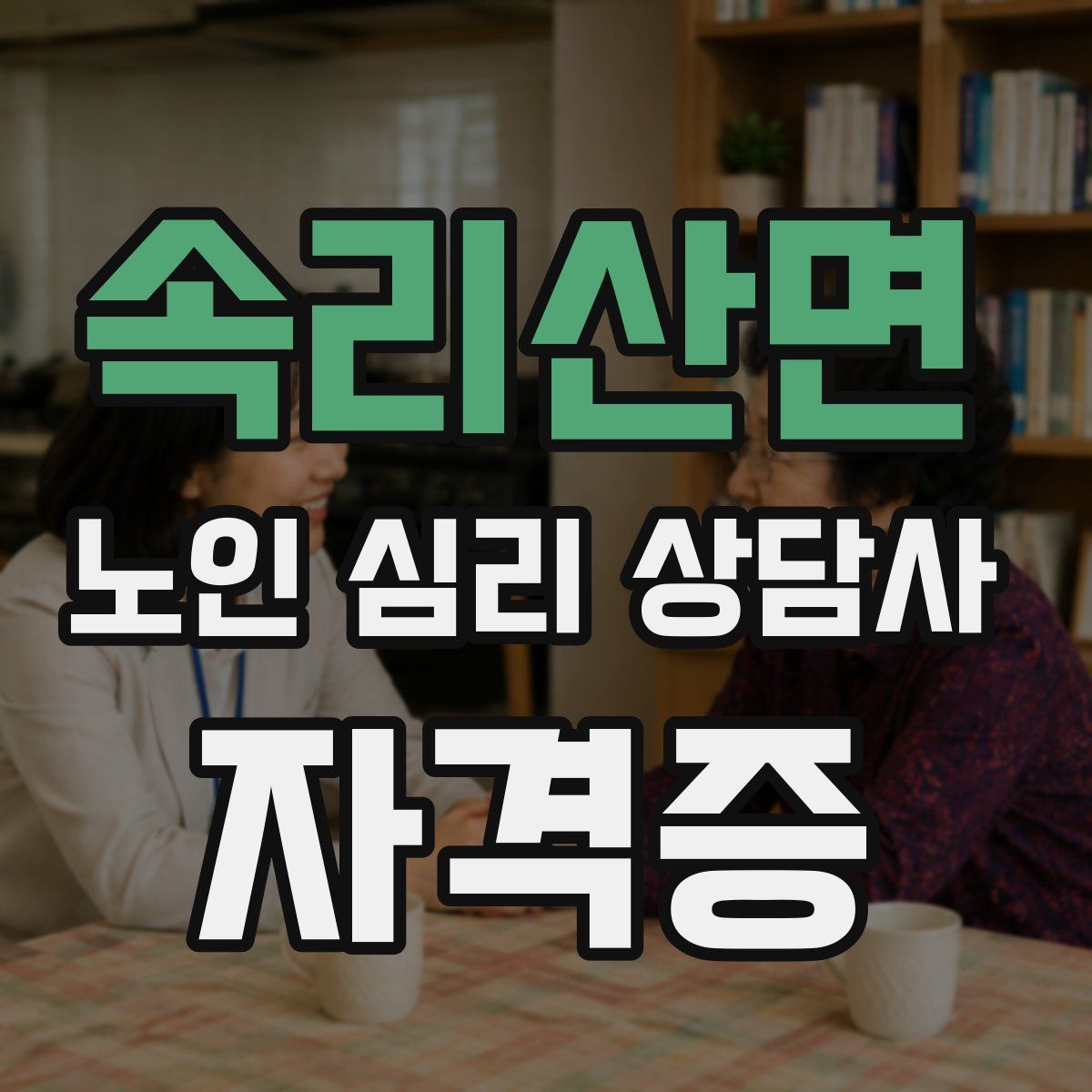 속리산면 노인 심리 상담사 자격증