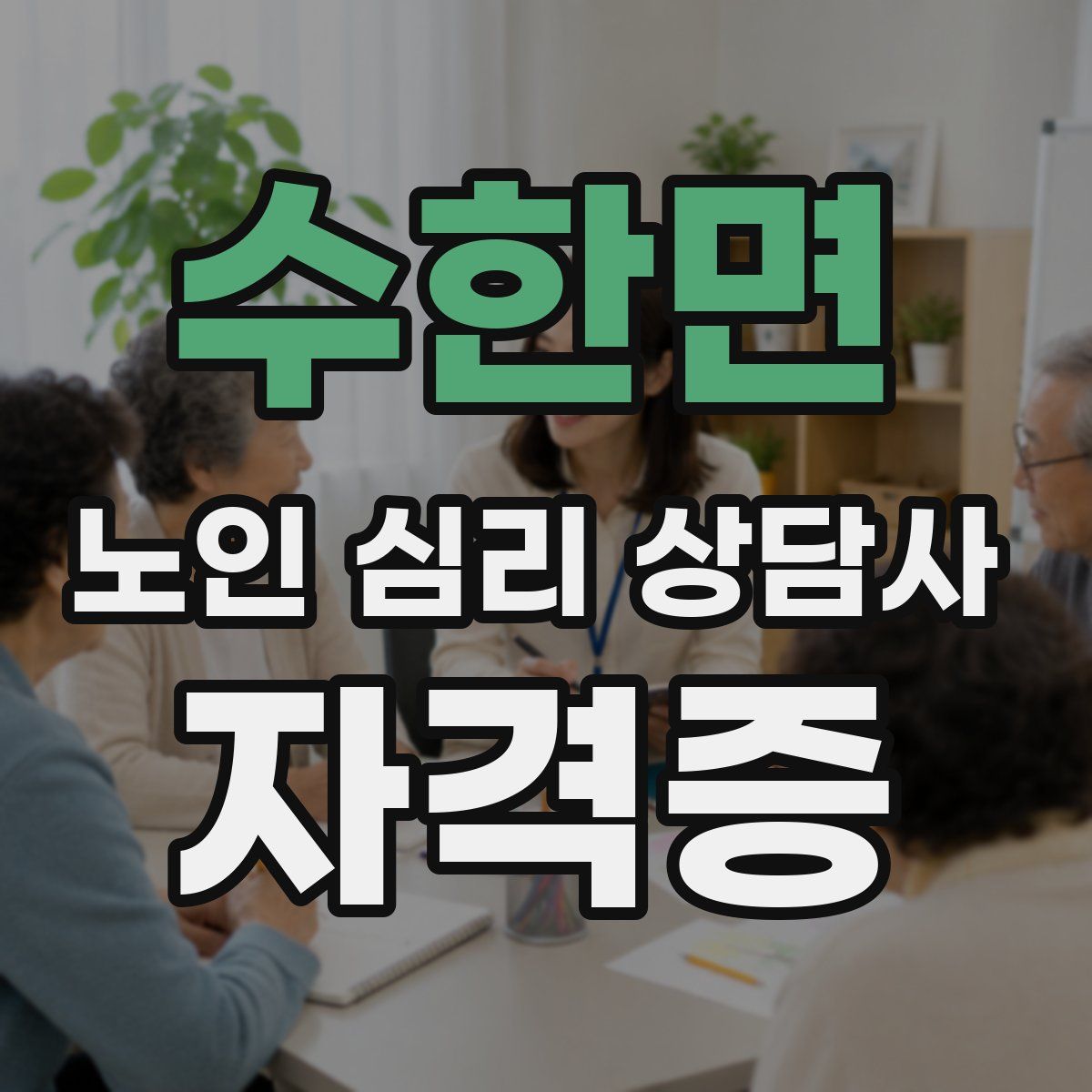 수한면 노인 심리 상담사 자격증