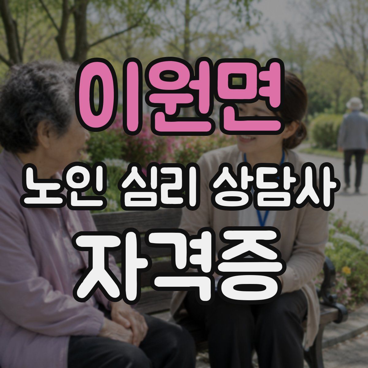 이원면 노인 심리 상담사 자격증