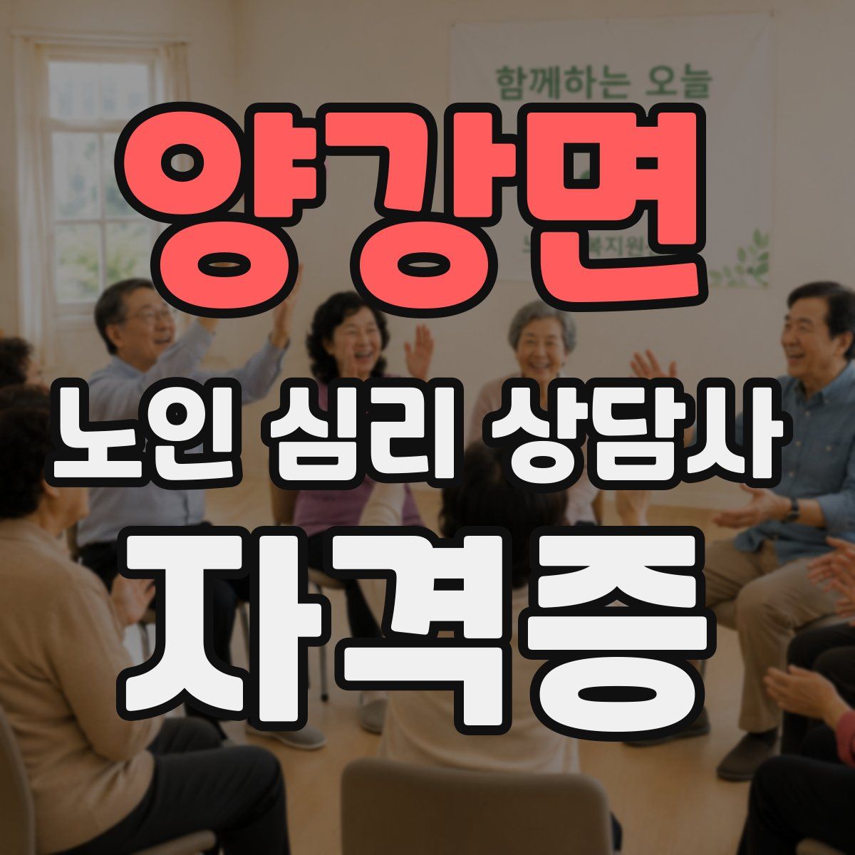 양강면 노인 심리 상담사 자격증