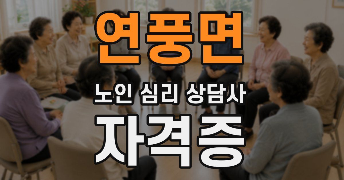 연풍면 노인 심리 상담사 자격증