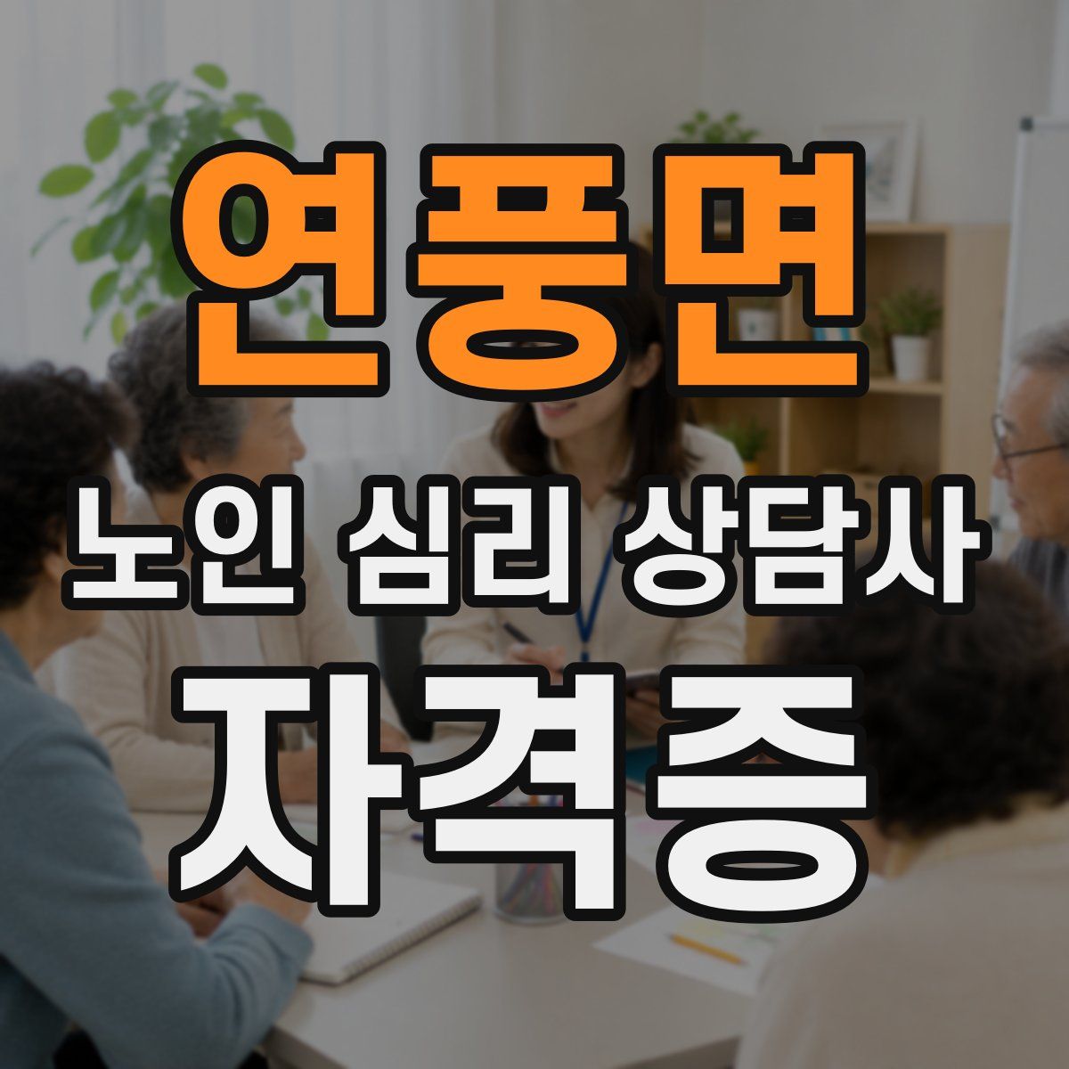 연풍면 노인 심리 상담사 자격증