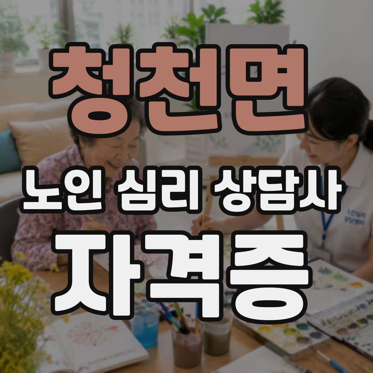 청천면 노인 심리 상담사 자격증