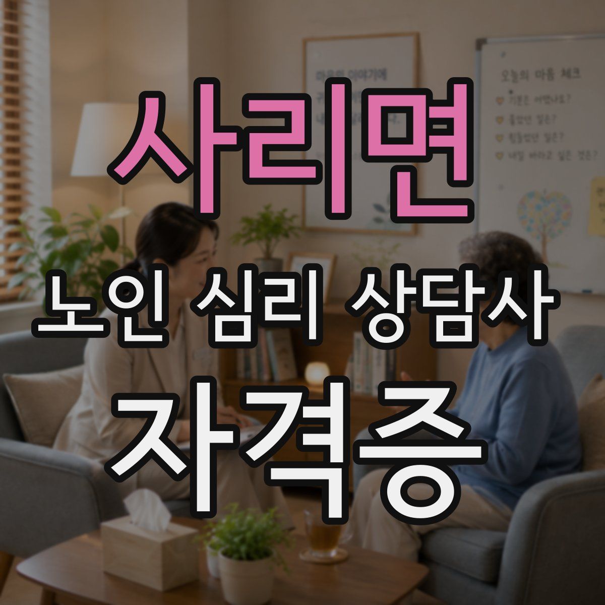 사리면 노인 심리 상담사 자격증