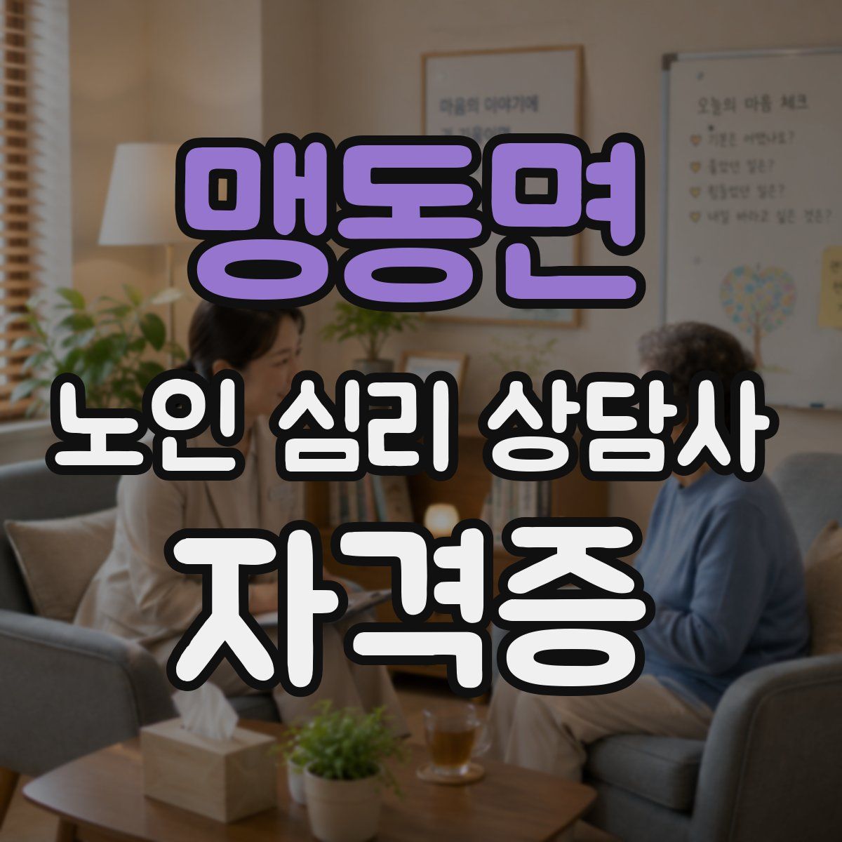 맹동면 노인 심리 상담사 자격증
