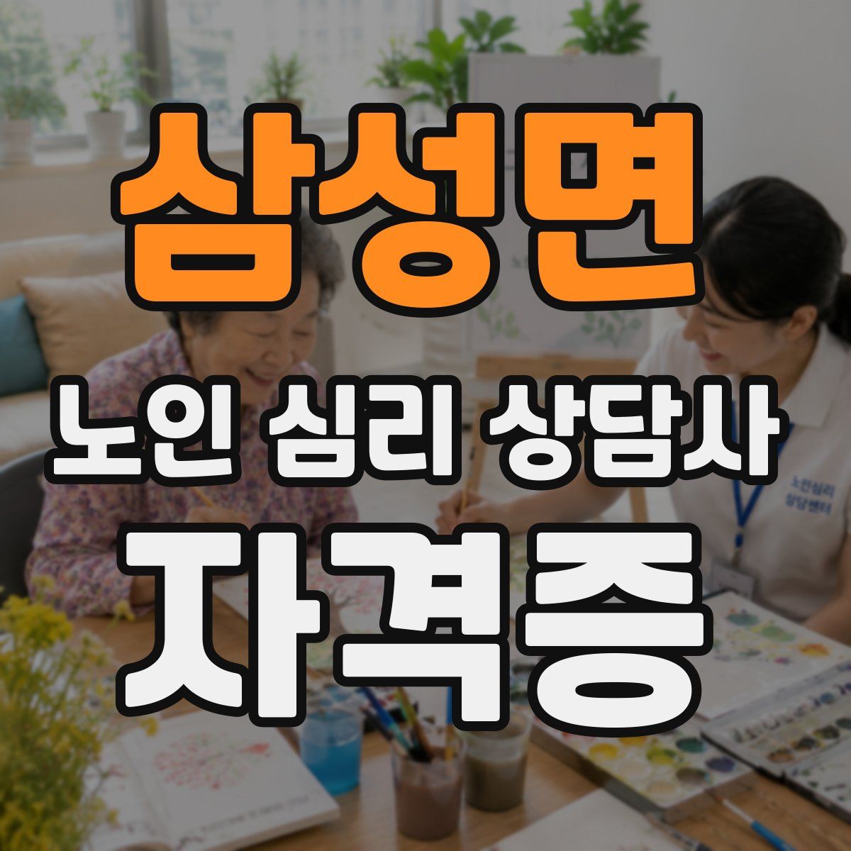 삼성면 노인 심리 상담사 자격증
