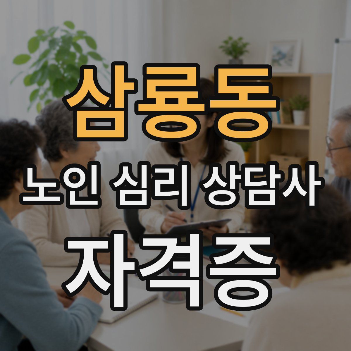 삼룡동 노인 심리 상담사 자격증
