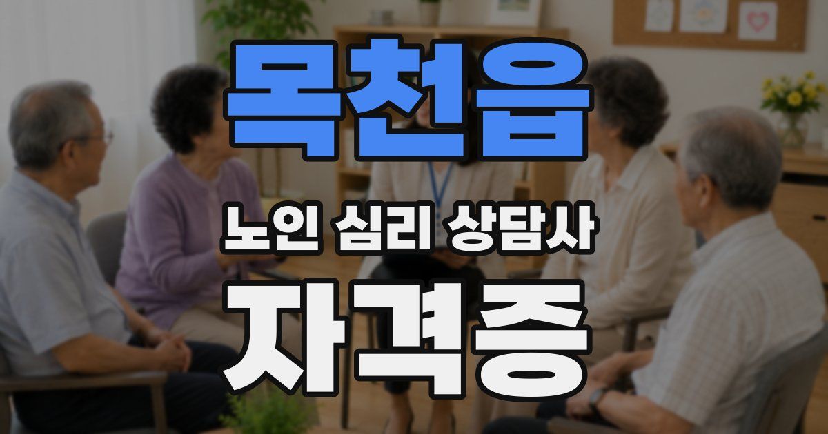 목천읍 노인 심리 상담사 자격증