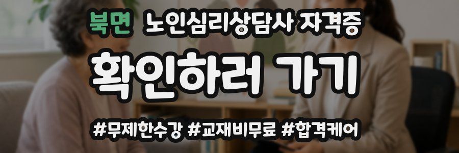 북면 노인 심리 상담사 자격증