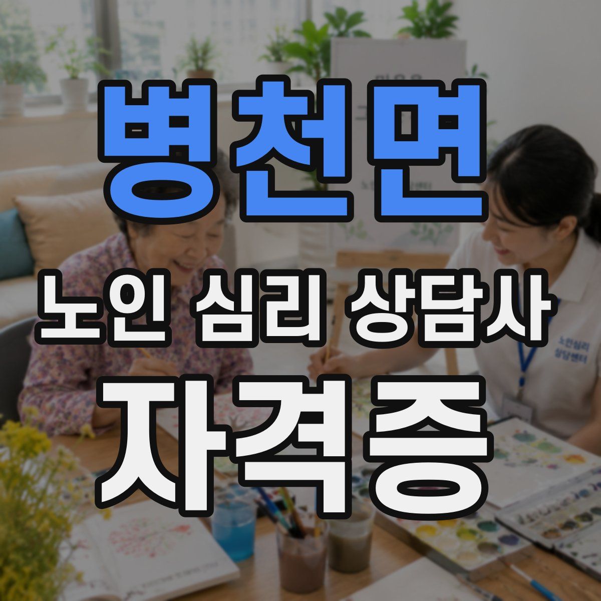 병천면 노인 심리 상담사 자격증