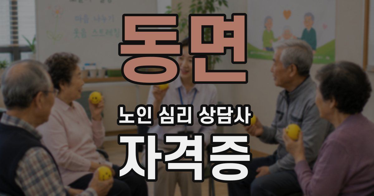 동면 노인 심리 상담사 자격증