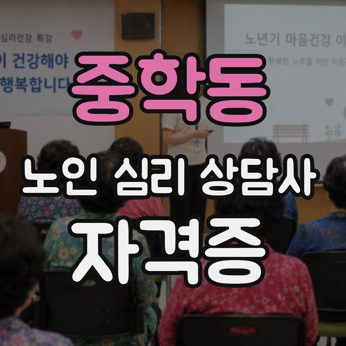 중학동 노인 심리 상담사 자격증