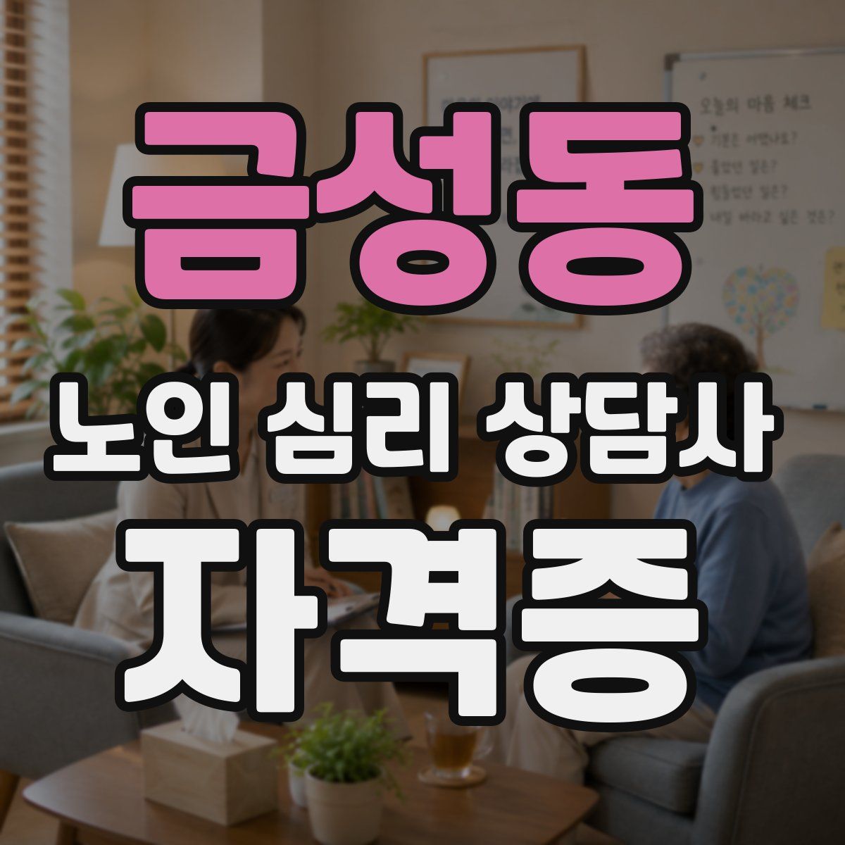 금성동 노인 심리 상담사 자격증