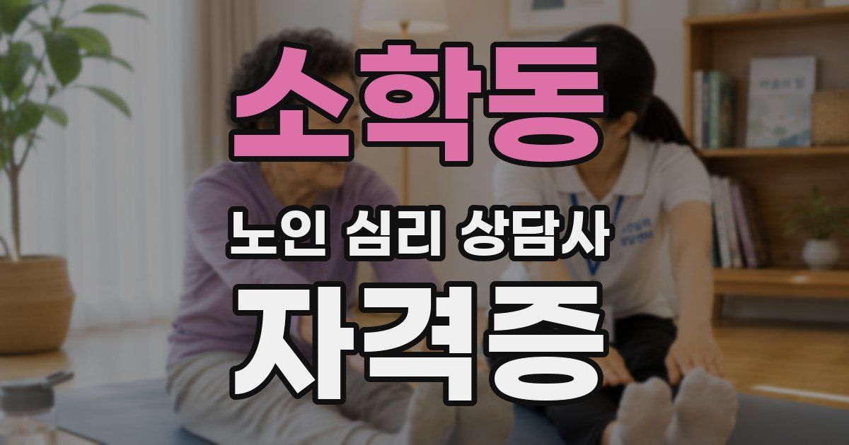 소학동 노인 심리 상담사 자격증