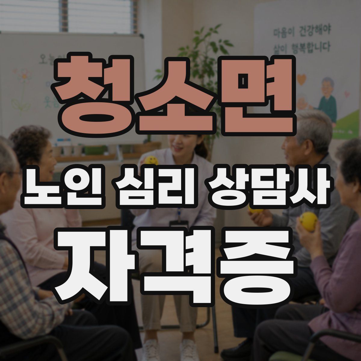 청소면 노인 심리 상담사 자격증