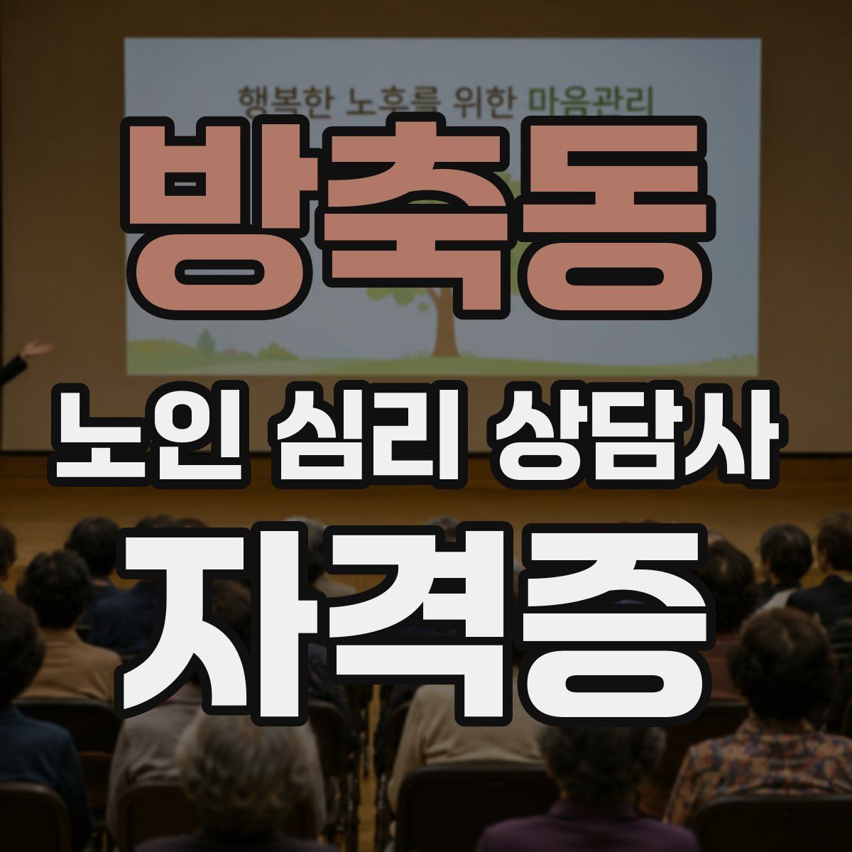 방축동 노인 심리 상담사 자격증