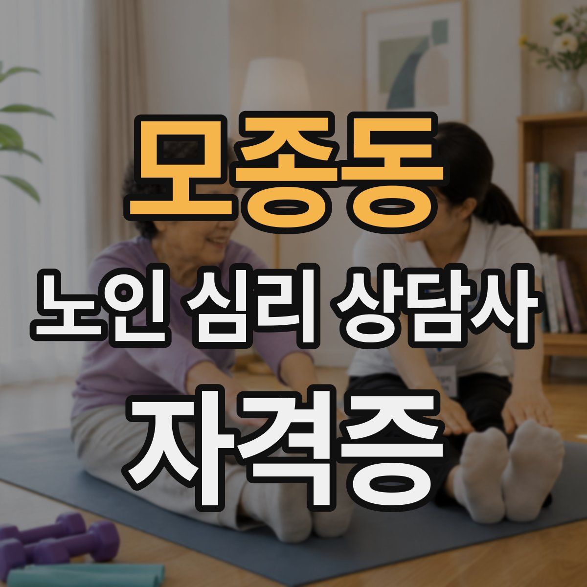 모종동 노인 심리 상담사 자격증