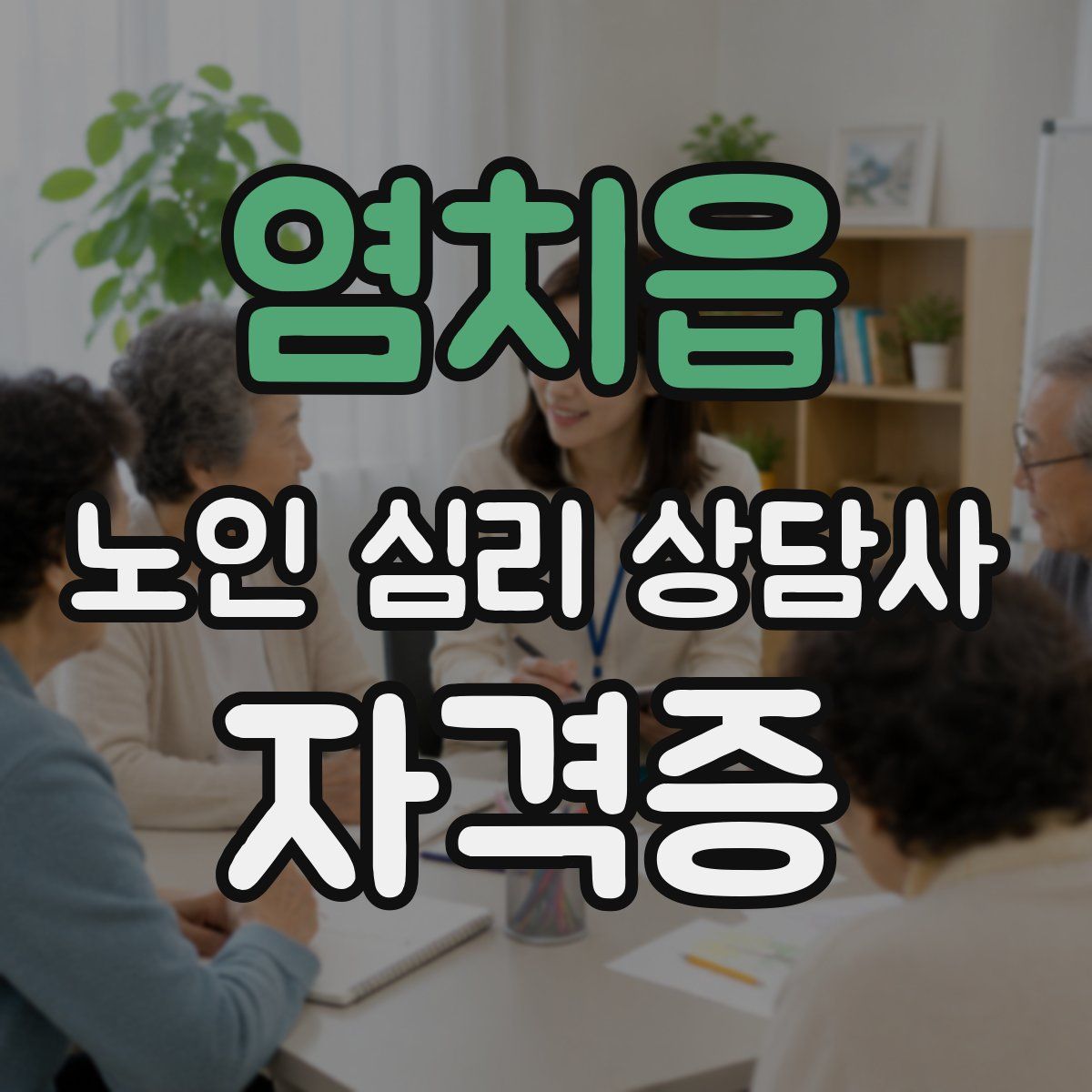 염치읍 노인 심리 상담사 자격증