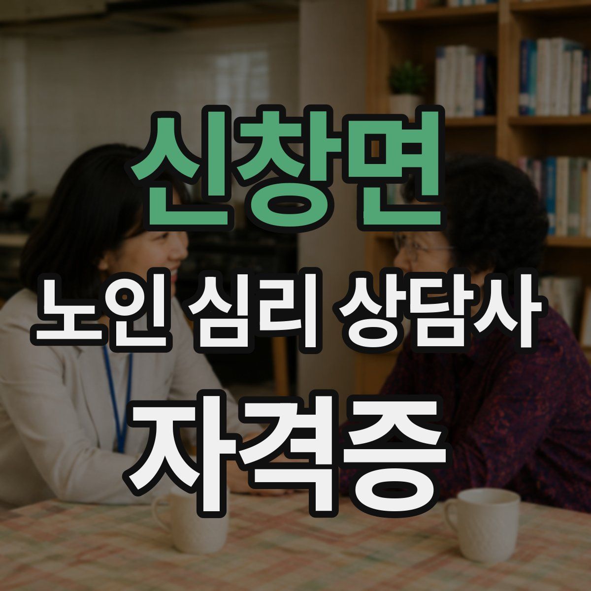 신창면 노인 심리 상담사 자격증