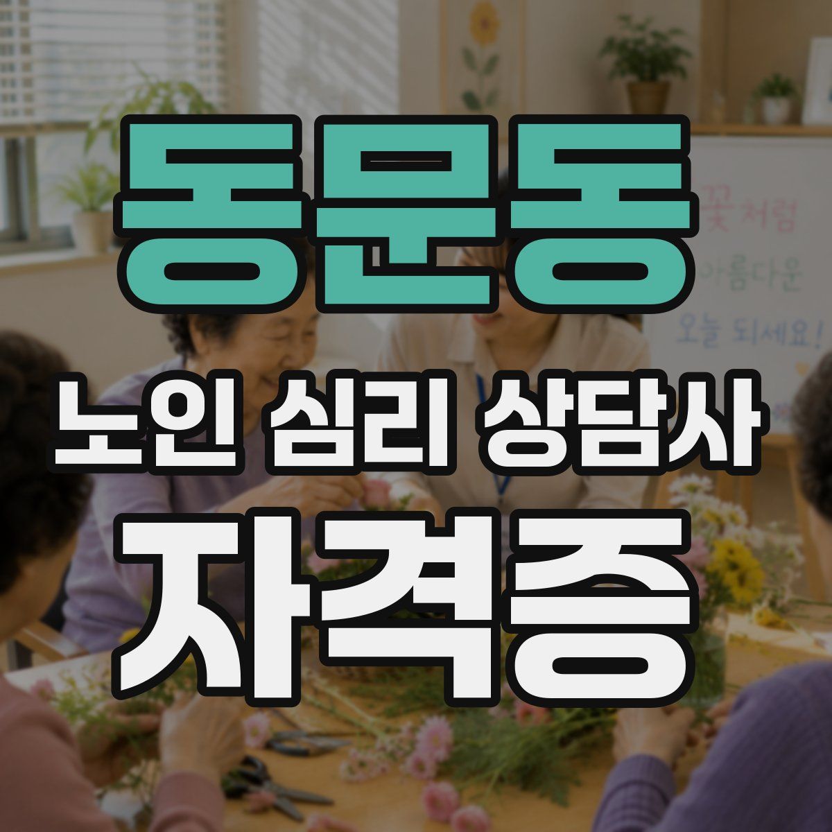 동문동 노인 심리 상담사 자격증