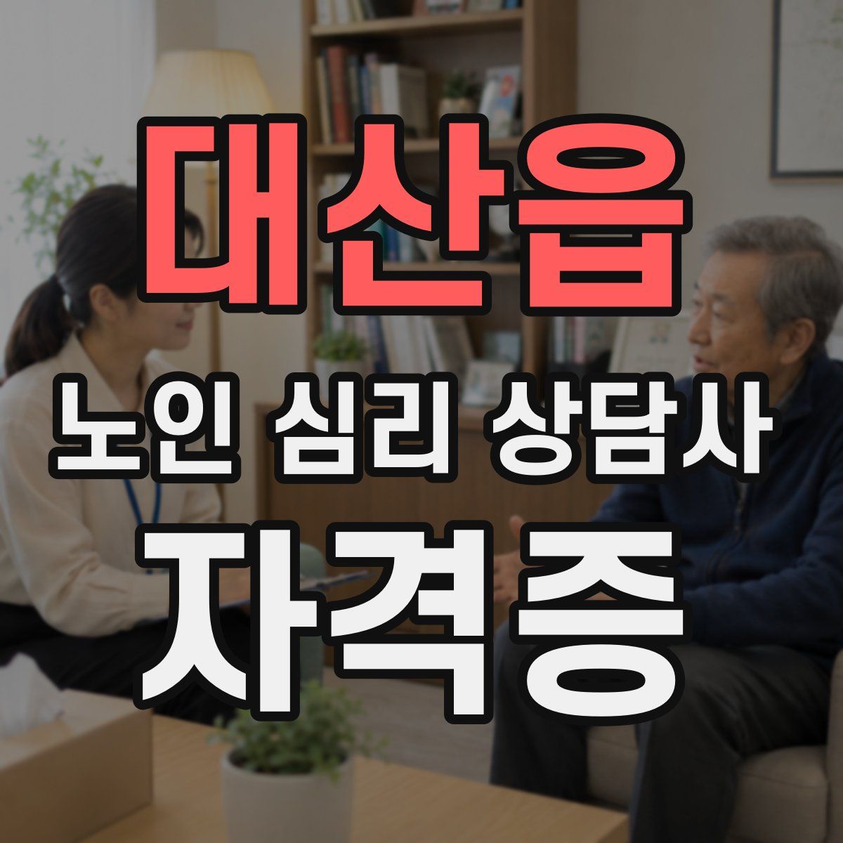 대산읍 노인 심리 상담사 자격증