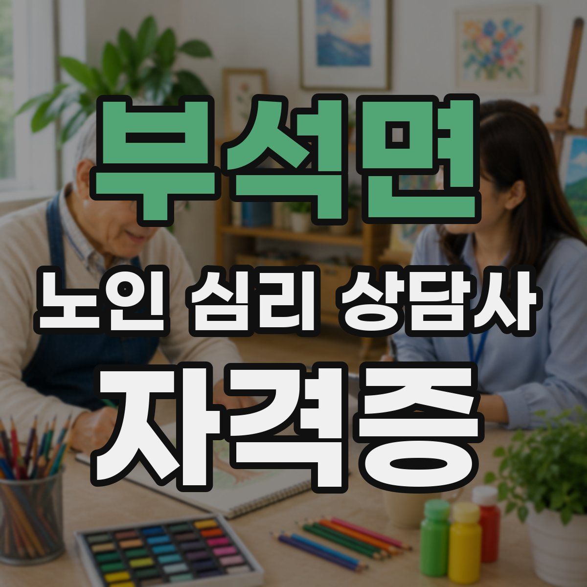 부석면 노인 심리 상담사 자격증