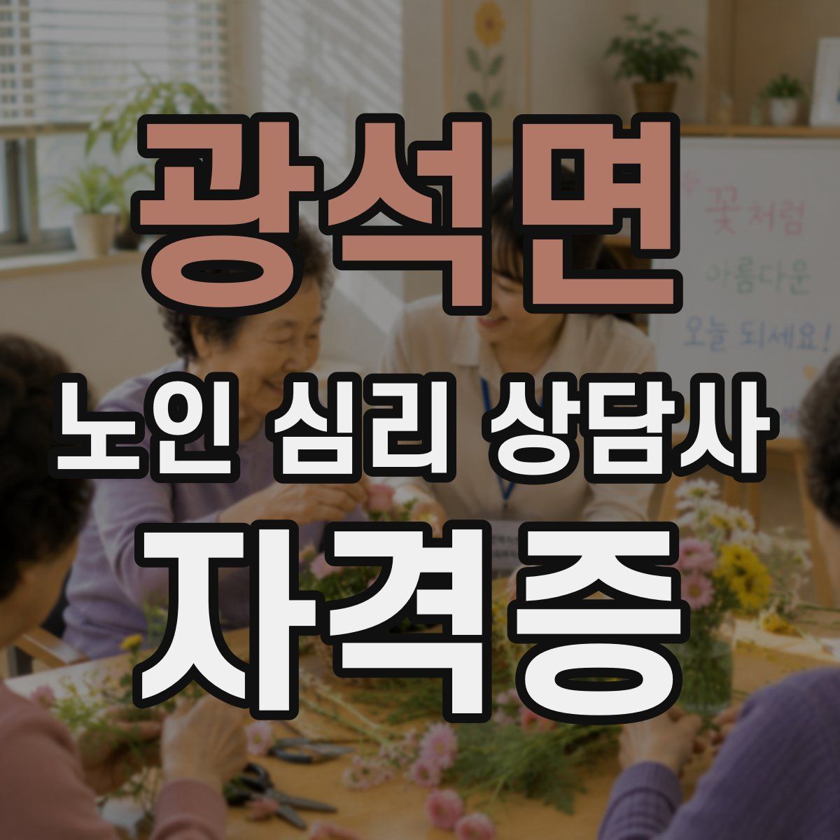 광석면 노인 심리 상담사 자격증