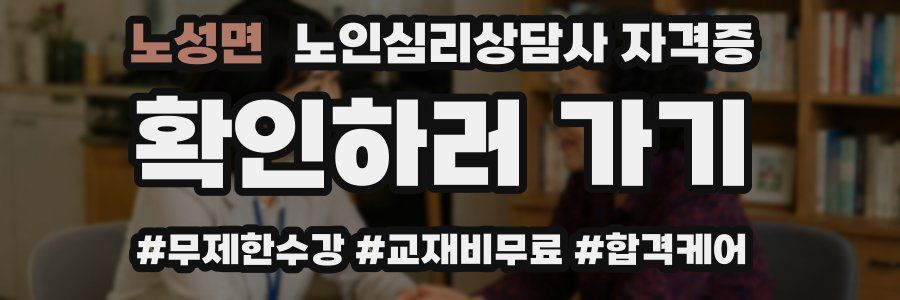 노성면 노인 심리 상담사 자격증
