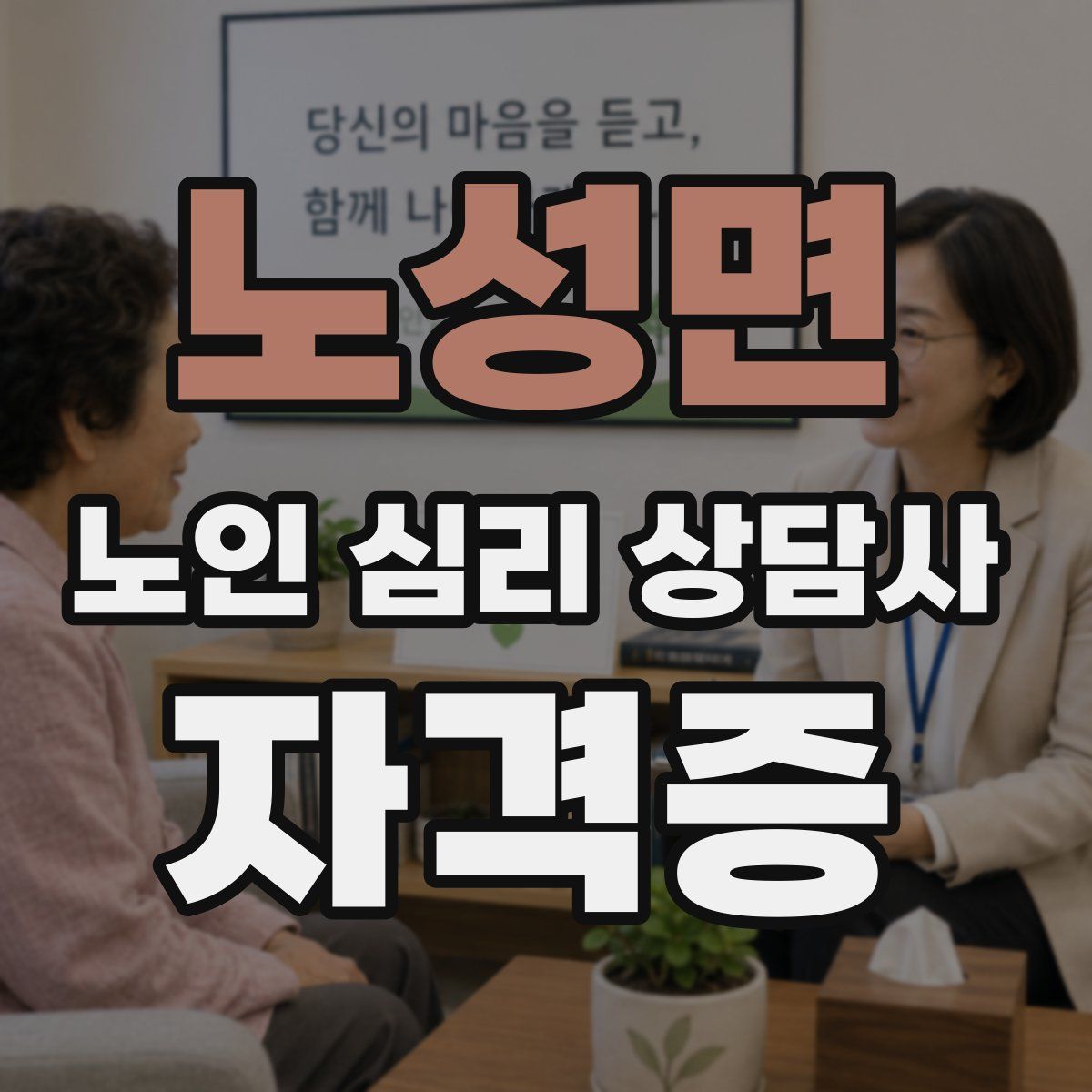 노성면 노인 심리 상담사 자격증