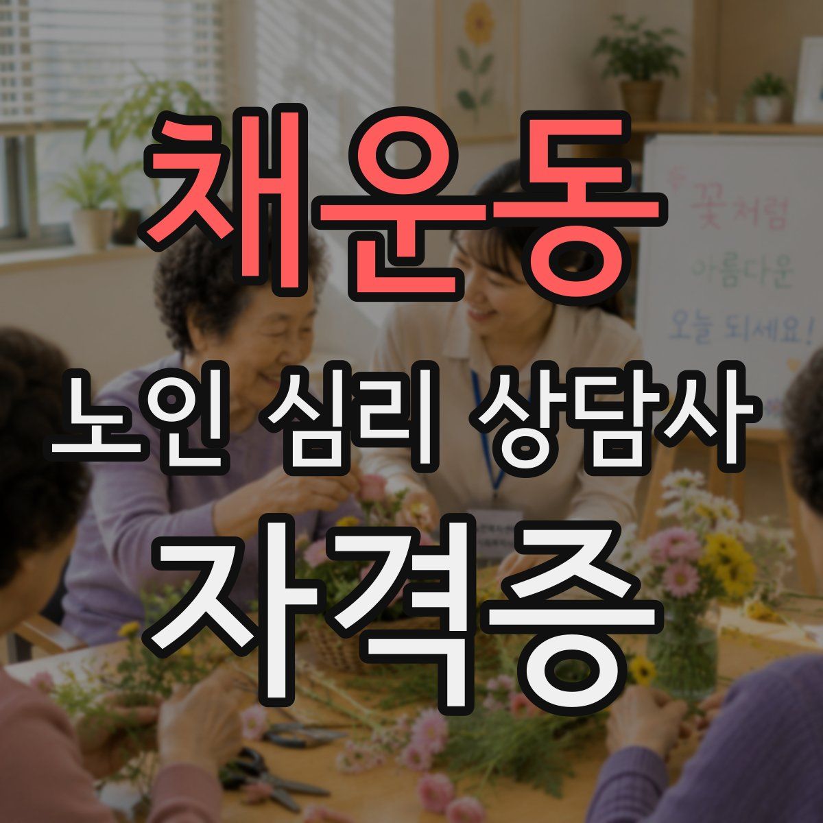 채운동 노인 심리 상담사 자격증