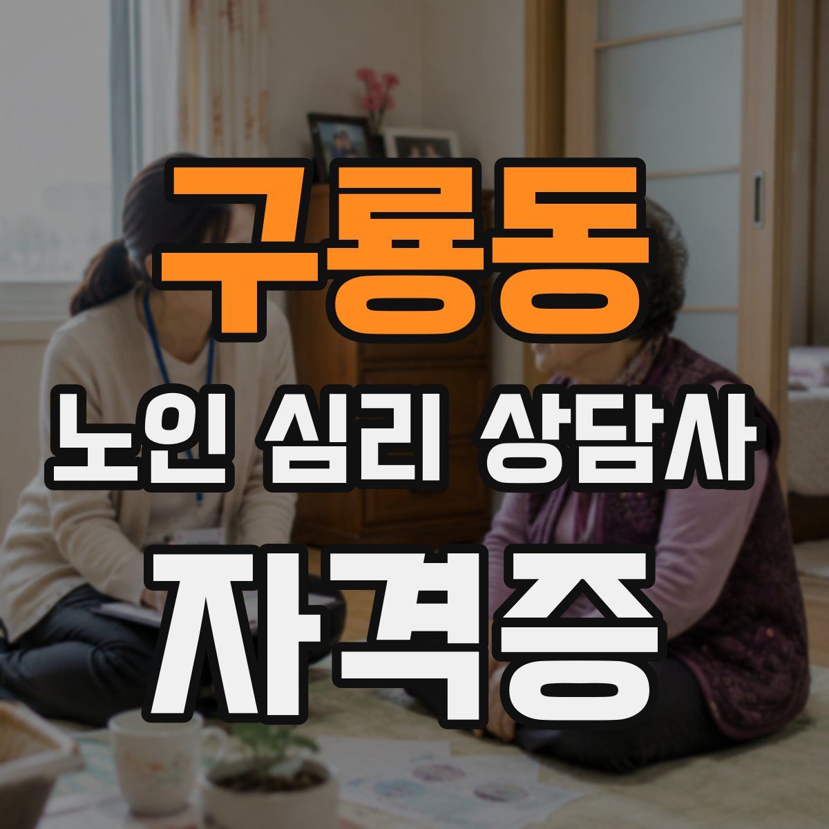 구룡동 노인 심리 상담사 자격증
