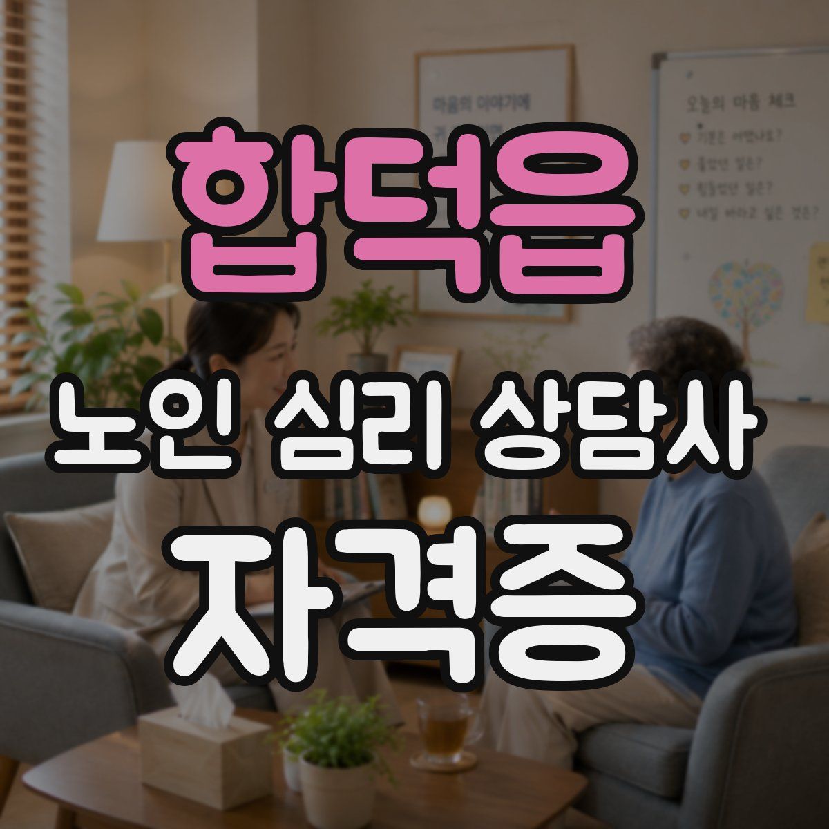 합덕읍 노인 심리 상담사 자격증