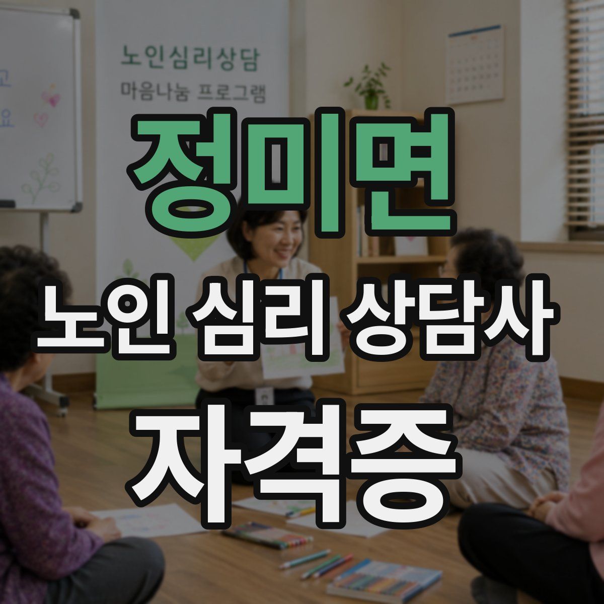 정미면 노인 심리 상담사 자격증
