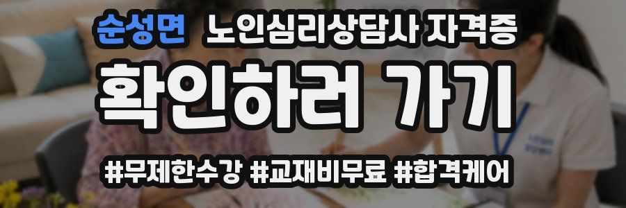 순성면 노인 심리 상담사 자격증