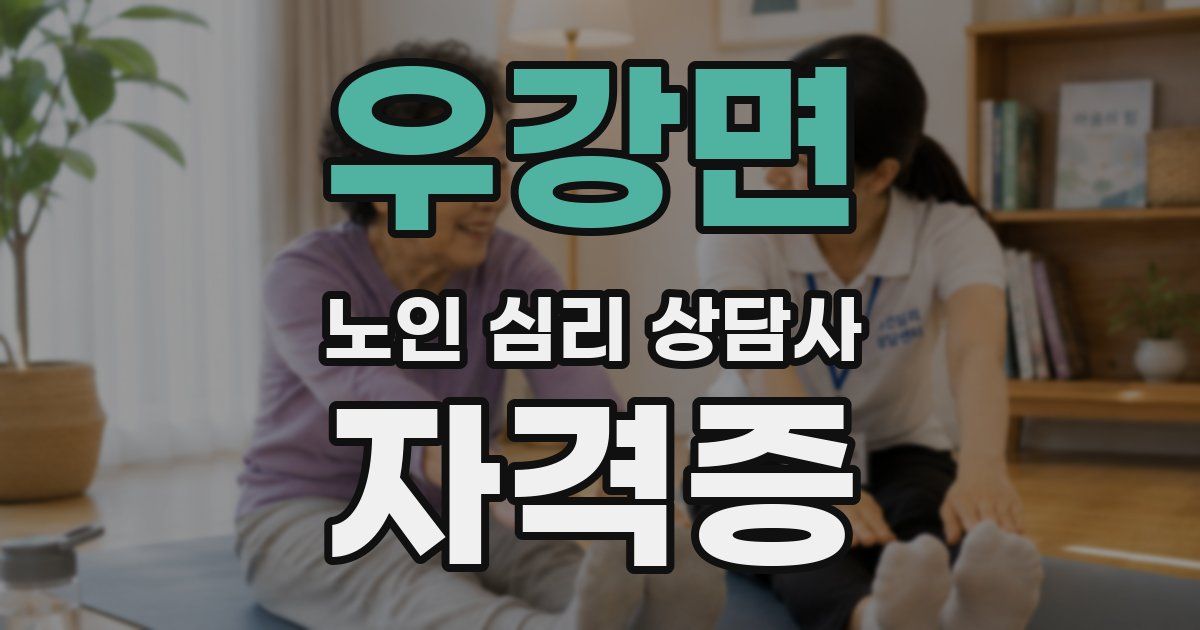 우강면 노인 심리 상담사 자격증
