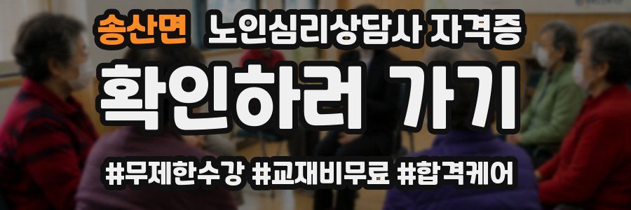 송산면 노인 심리 상담사 자격증